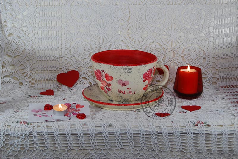 Valentin napi “Be my” szíves csésze